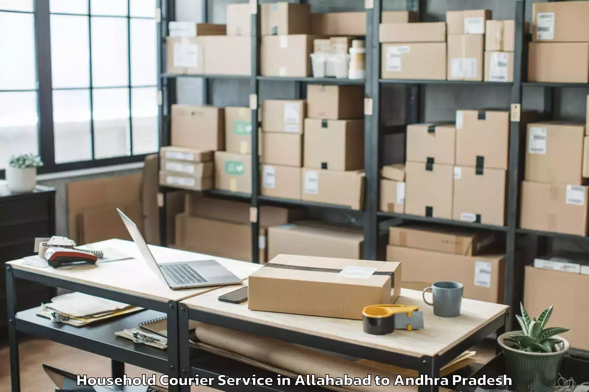 Reliable Allahabad to Gollaprolu Household Courier